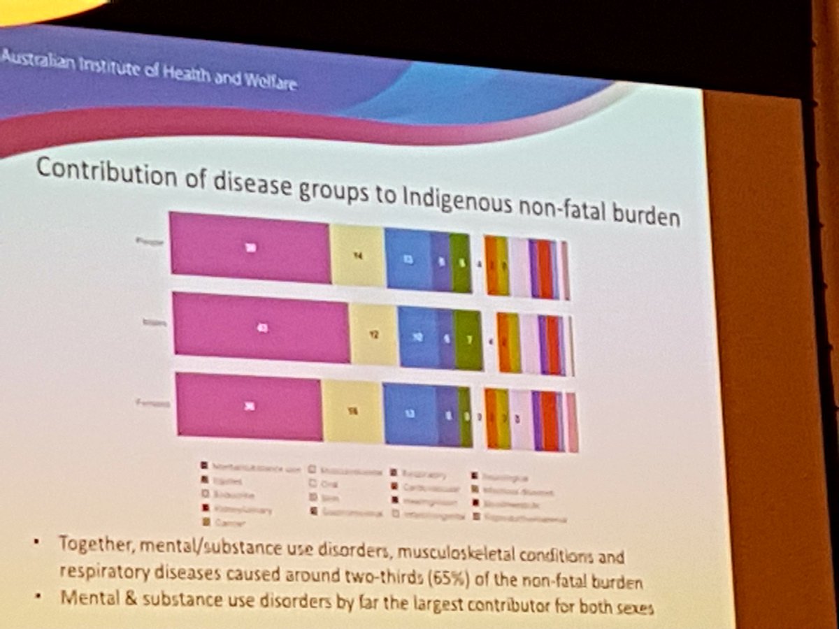 djurupin10's tweet photo. Mental health major cause of burden of chronic diseases for Aboriginal people Dr Fadwa @aihw #ccap17 https://t.co/eh0f2FVDn5