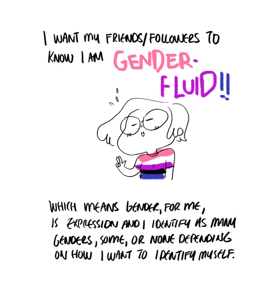 I came out on my insta to my followers and will do the same here too! Happy pride! #genderfluid
