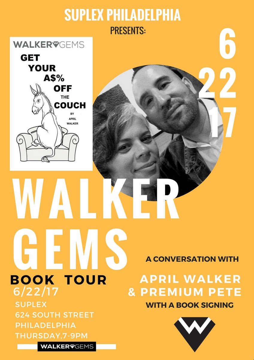 🚨Philly you're on notice as <a href="/theaprilwalker/">April Walker</a> will be at @SuplexPhilly 6/22 for a convo w/ <a href="/PremiumPete/">Premium Pete</a>  "Get Your A$% Off The Couch"