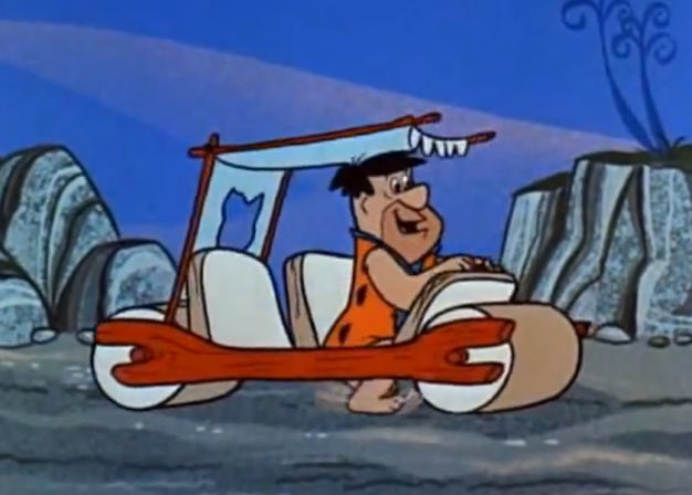 lacroixsmasher's tweet photo. Yo shoutout to Fred Flinstone. That dude literally runs his car to work every day. https://t.co/W812XtxDnx