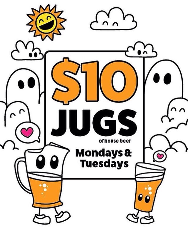evelynhotel's tweet photo. We're open late and it's 10 buck jugs Ev draught all night. So swing past post Twin Peaks episode 7 for a coupla come down beers ๐ฒ๐ณ๐ฒ #juglyf https://t.co/O2JfrY4kyc