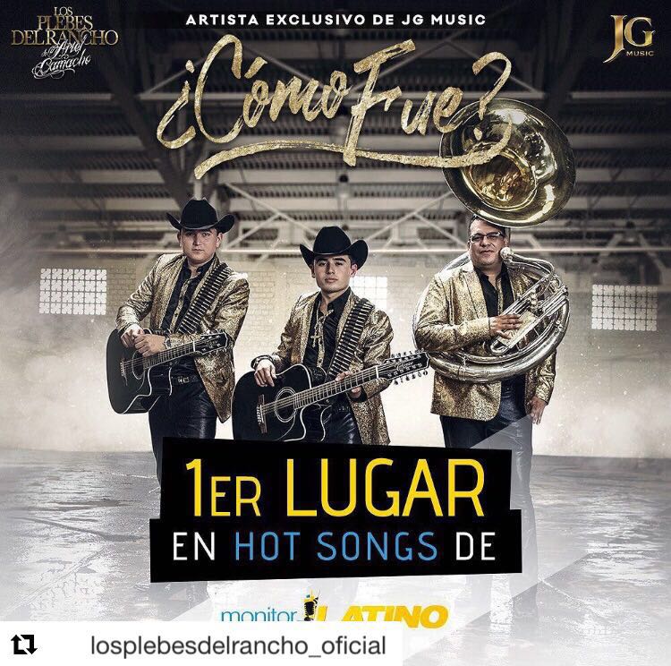 Veronicamonjar5's tweet photo. 1er lugar en el Hot Songs de @monitorlatino_ con el más reciente sencillo #ComoFue #proyectoplebefan @PleBellasSlp @_plebesoficial https://t.co/Xl2OSjh0Kz