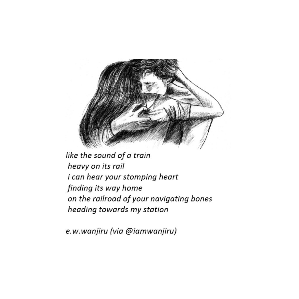 SoulTicker_'s tweet photo. like the sound of a train
heavy on its rail
i can hear your stomping heart
.
.
.
#poetry #poem #poetryinprose https://t.co/Tv5Q6JdqSA