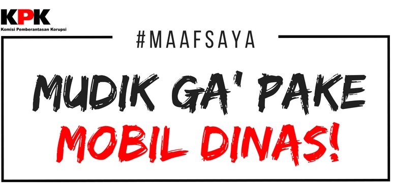 KPK_RI's tweet photo. Lebih baik angkutan umum, daripada mudik menggunakan mobil dinas! #BeraniJujurHebat https://t.co/2jsY1vcAIC