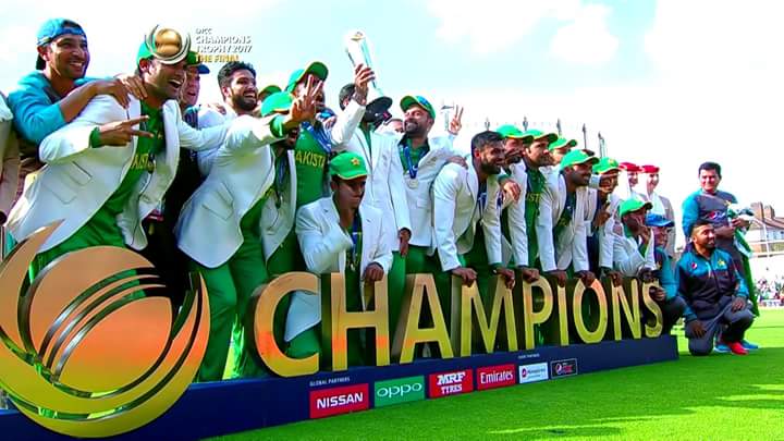 WeLikePakistan's tweet photo. Congratulations Pakistan on becoming a new Champion 
#CT17Final #CT17 https://t.co/sayGBRYdva