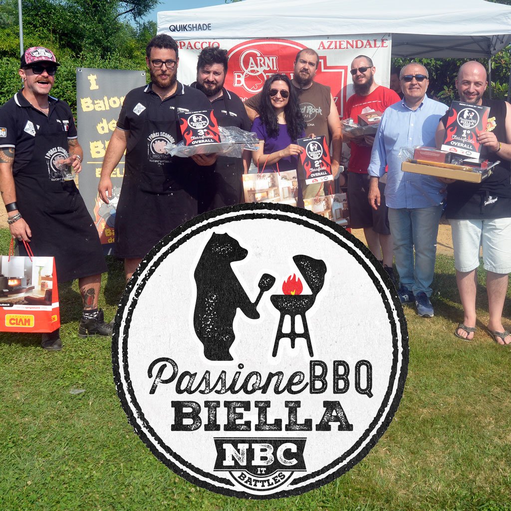Passione BBQ Biella - NBC Battle
Overall
1º posto: Hollywood Barbecue BBQ Team
2º posto: BarbeQ BBQ Team
3º posto: I Porci Scomodi BBQ Team