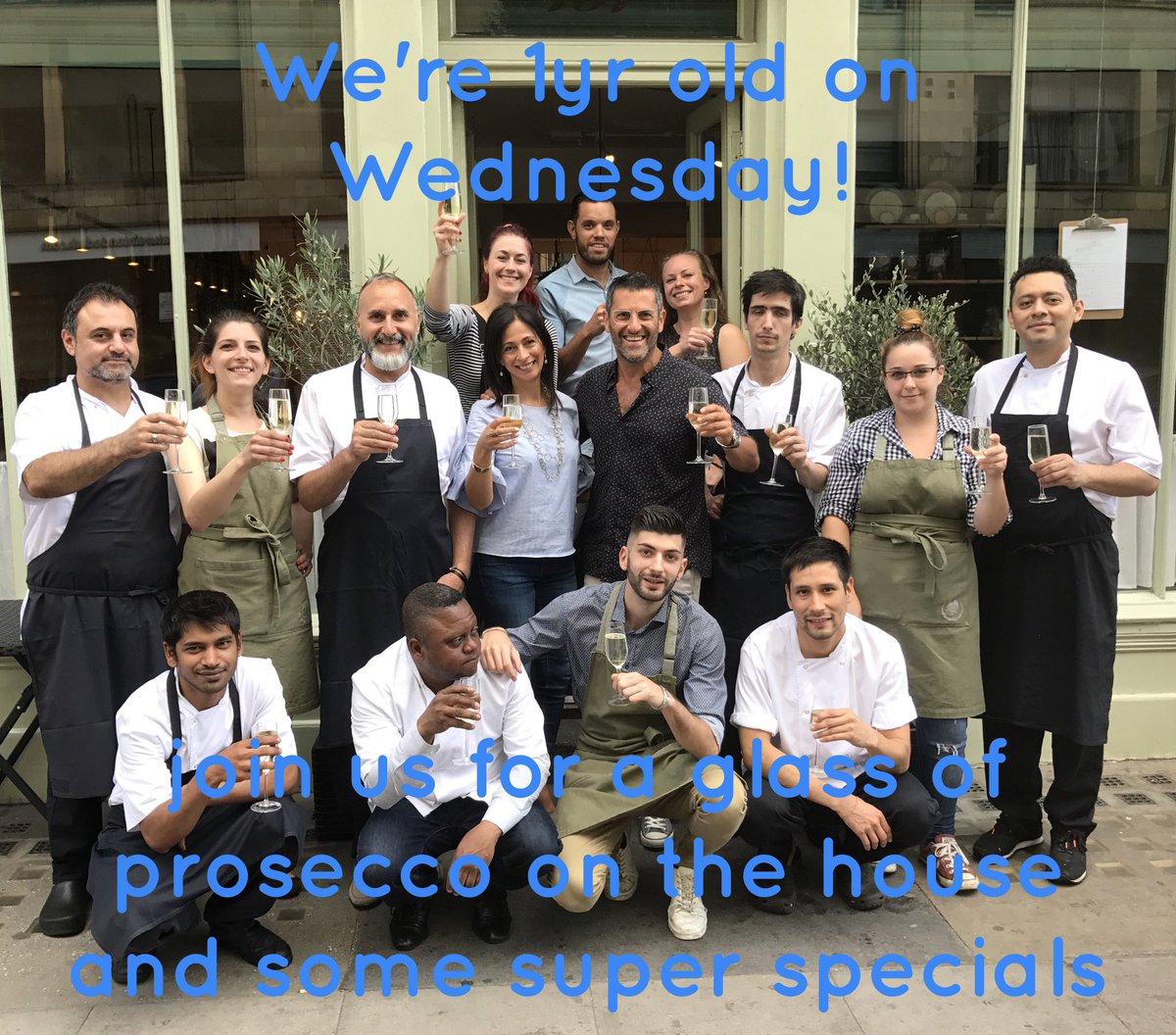 DelaminaKitchen's tweet photo. Join us this Wednesday #lunch or #dinner to celebrate our 1st anniversary, enjoy a glass of #prosecco on us and try some great specials https://t.co/JSE2LFYTbi