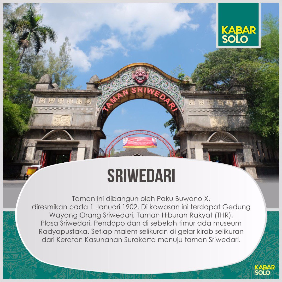 [ Taman Sriwedari ]
Yuk main ke taman Sriwedari, nonton wayang orang atau bermain di THR 😎