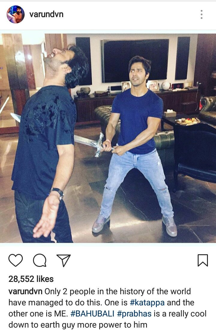 PrabhasRaju's tweet photo. #Prabhas is a really cool down to earth guy more power to him 😍
- @Varun_dvn via instagram https://t.co/zZKXmWKcP0