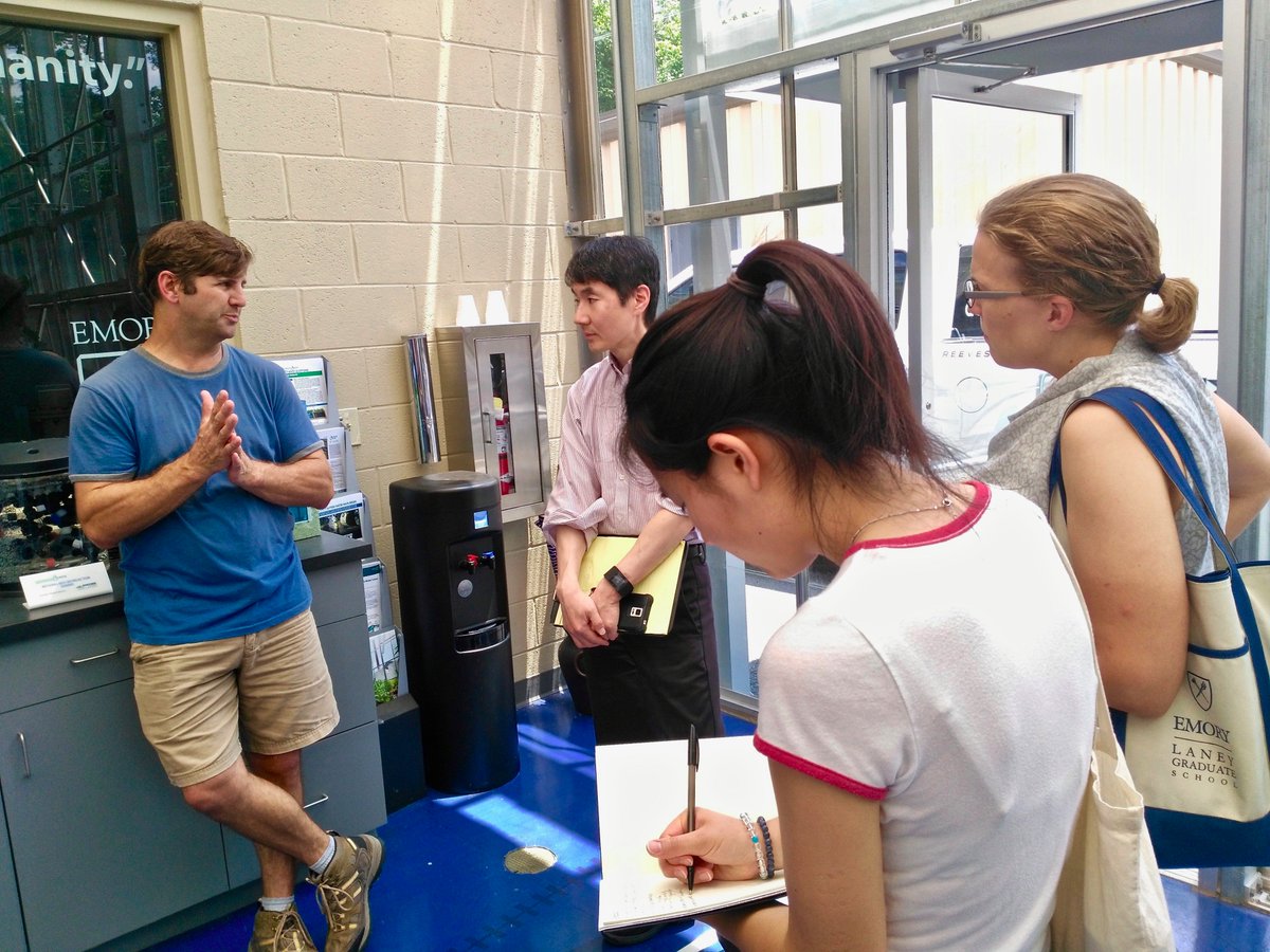 EmoryiGEM's tweet photo. Our 2017 iGEMers are hard at work, learning about Emory University's WaterHub! https://t.co/z5E6aHEdX4