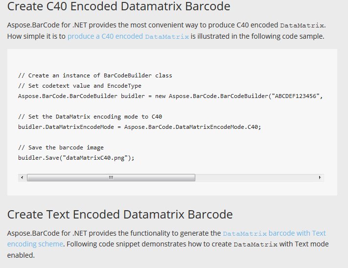 aspose's tweet photo. Generate #DataMatix #Barcode with #C40 & #Text #Encoding #Scheme using Aspose.BarCode for #Dotnet 17.5.0: https://t.co/AR54Ko3rgC https://t.co/C9fYdt4r3o