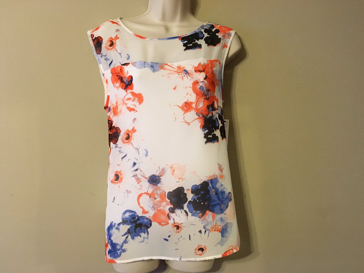 lettyscloset's tweet photo. Check out #DKNYC #Women's #Sleveless #Floral #Chiffon #Orange/White #Blouse Size S #DKNYC #Blouse https://t.co/sN3rF4X9g4 via @eBay https://t.co/gQ9ZaZtooB
