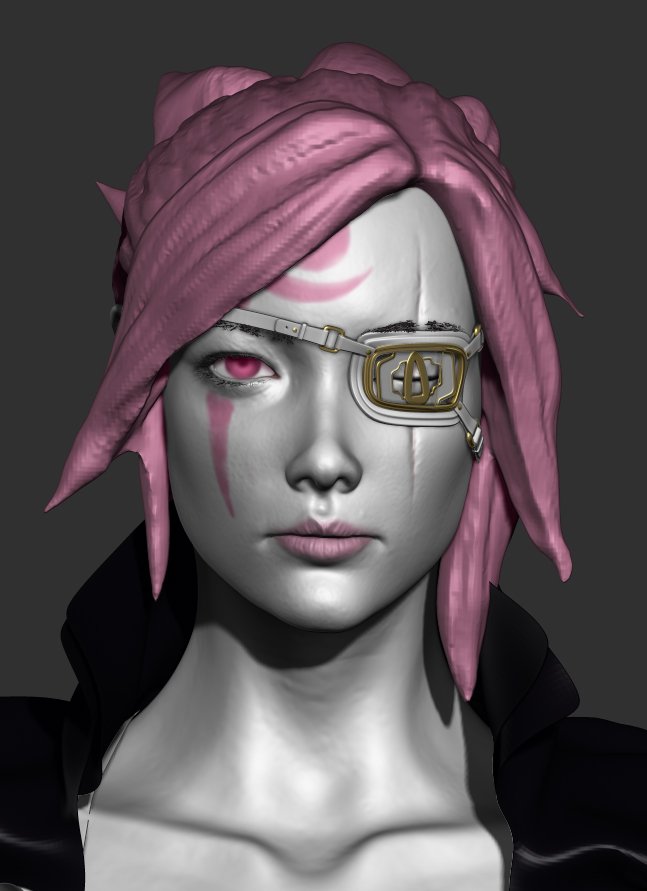 X32Lapis's tweet photo. Working on a #3d #FANART of #Baiken from #GuiltyGearXrdRev2 #GuiltyGear https://t.co/KpndkiSj7X