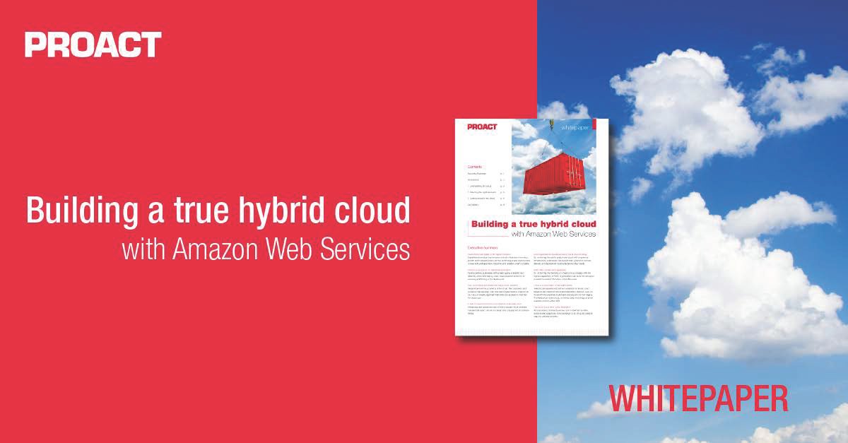 ProactDK's tweet image. Byg din hybrid cloud-løsning m Proact &amp;amp; AWS. Udnyt potentialet til at reducere omkostninger, kompleksitet og risici!
connect.proact.eu/aws-whitepaper