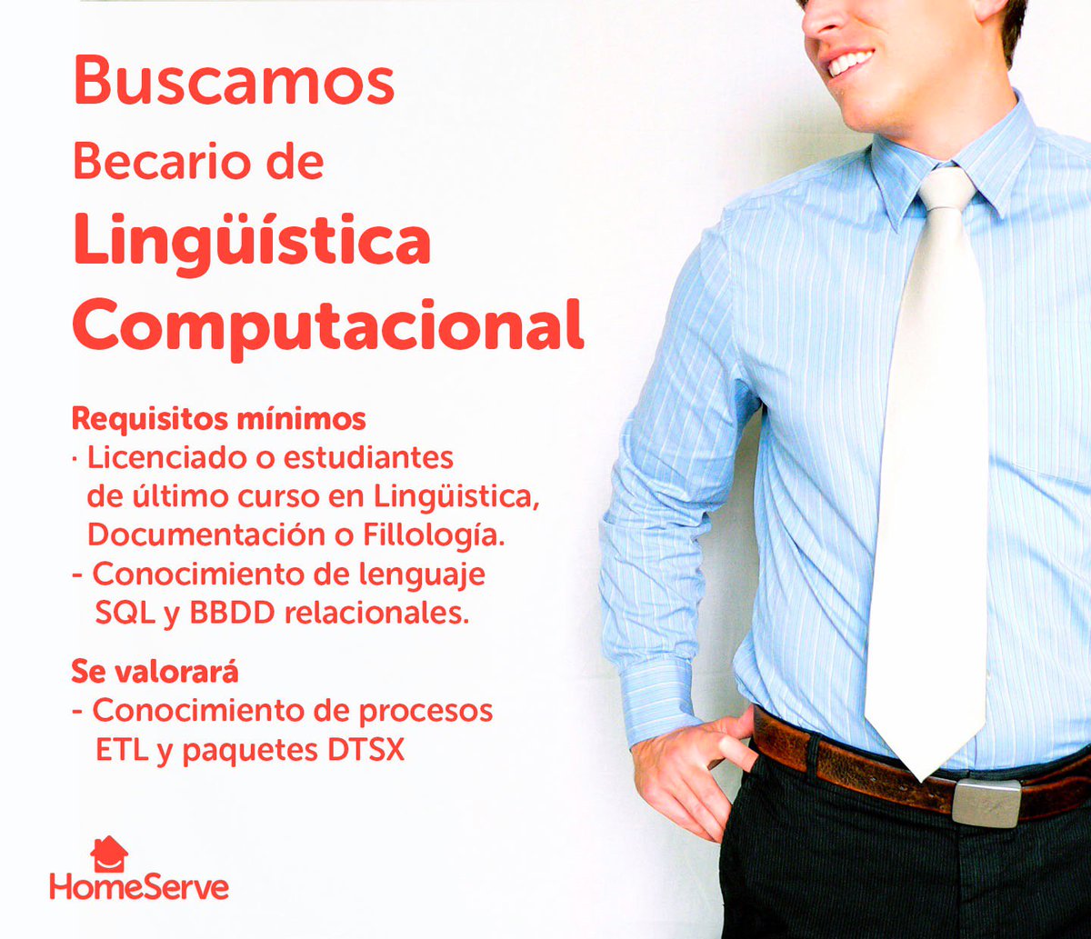HomeServe_ES's tweet photo. Buscamos becario/a en Lingüística Computacional, ¿nos ayudáis a que esa persona interesada vea esta oferta? #empleo https://t.co/exB4JXq9hh https://t.co/goAAW5YSH3