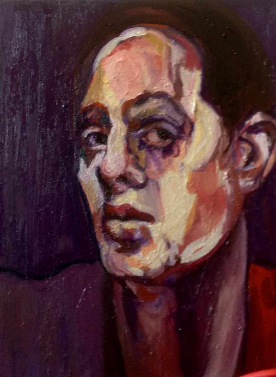 bearprintstudio's tweet image. "My Son, Christopher " oil on canvas