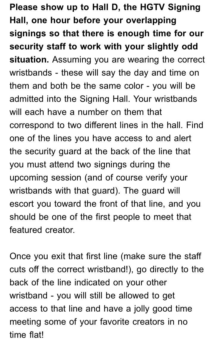 vidcontips2018's tweet photo. 💥 2 years ago I had two m&amp;g at the same time and this is what VidCon told me to do. (Ignore the Hall name) https://t.co/r6bUgniikC