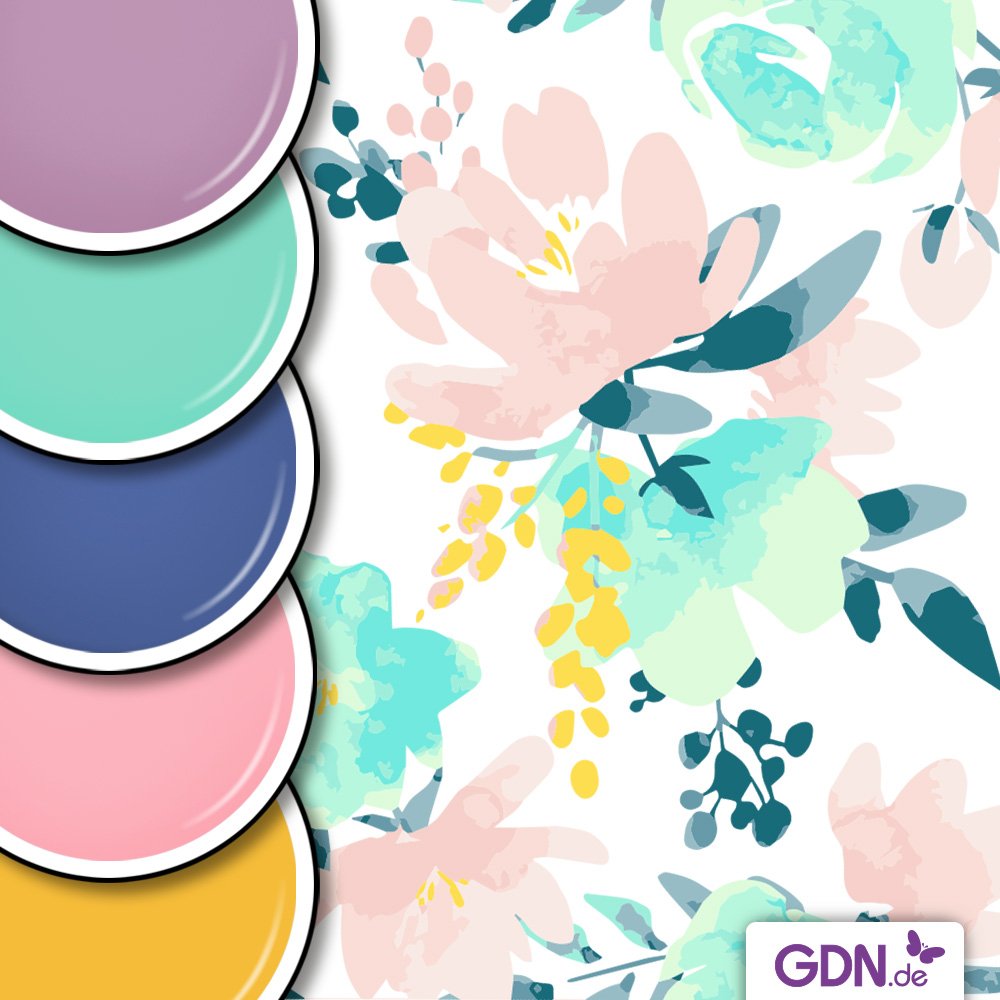 GermanDreamNail's tweet photo. 🌼 Mit den myGDN Intensive Color Gelen erblühen die farbenfrohen Blumenwiesen auch auf Deinen Nägeln. #mygdn #germandreamnails #nails #summer https://t.co/tR6BNmtorq