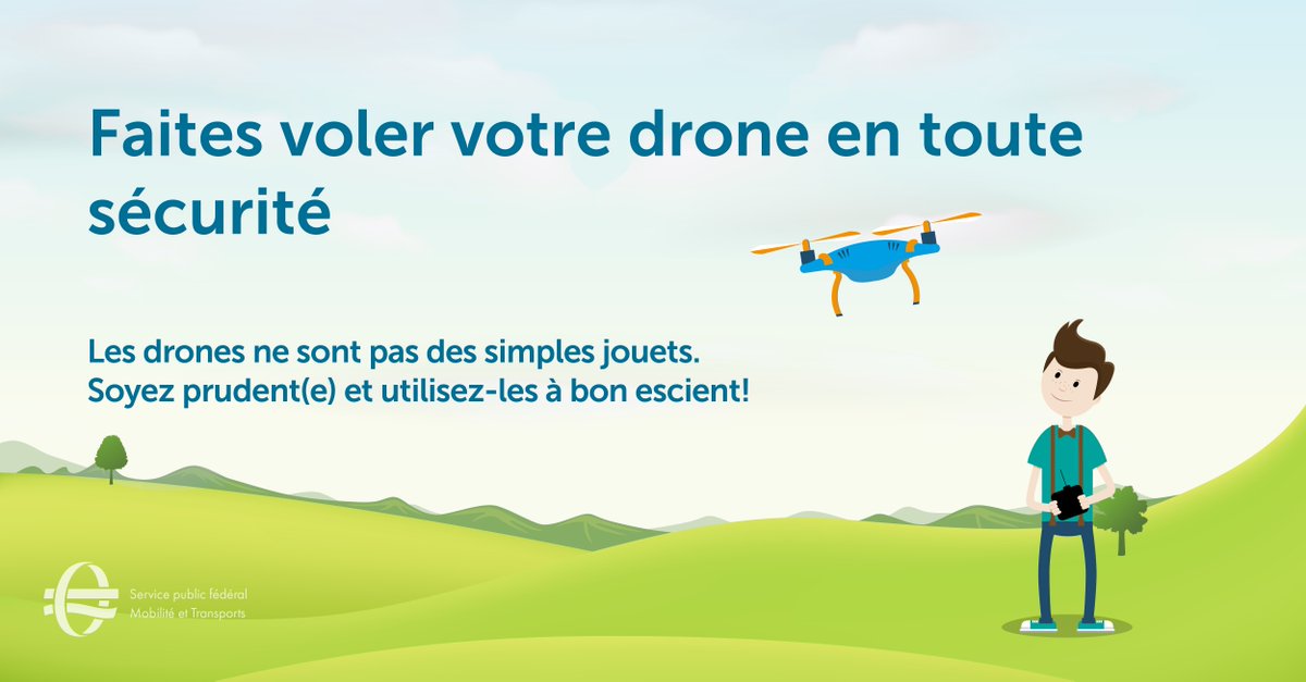 SPFMobilite's tweet photo. Vous possédez un #drone? Vérifiez les do's et don'ts pour voler en toute sécurité! #dronesafe_be https://t.co/BXQltlJEKi https://t.co/6J9lipidQe