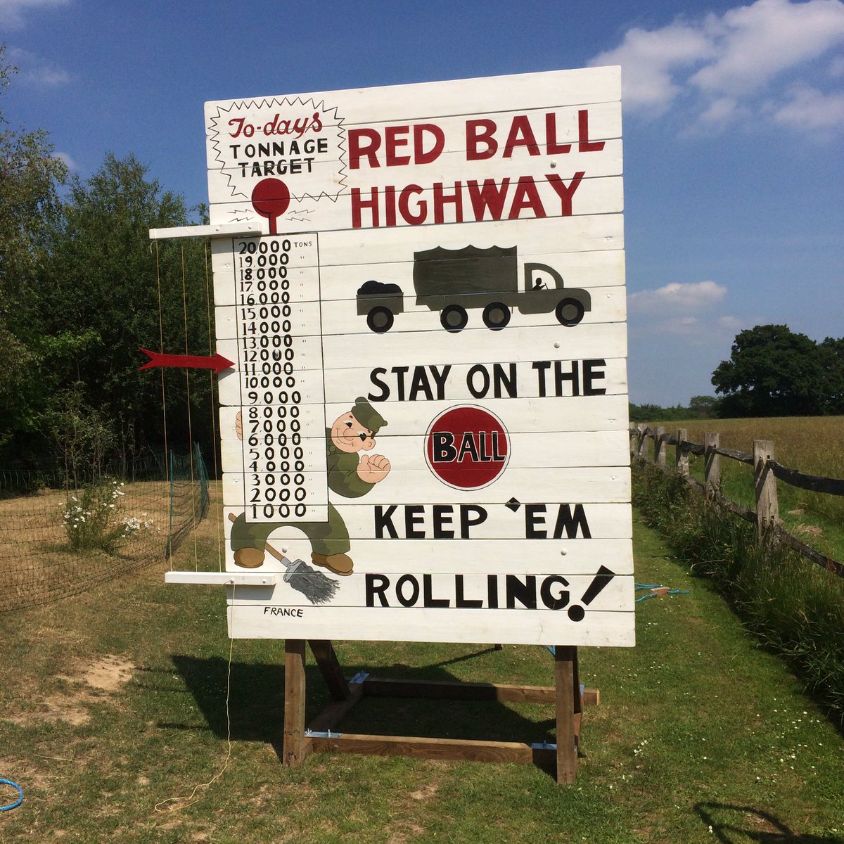 dudford's tweet photo. Got the old #redballexpress sign out ready for #capelmilitaryvehicleshow !!

#ww2 #capel #redballhighway #helpforheroes #lestweforget https://t.co/WmQeHAnixZ
