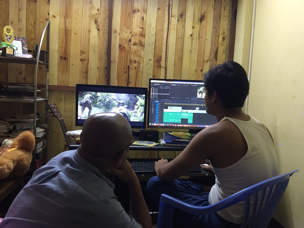 zarganar's tweet photo. Editing tharasawhti movie with Thar That. https://t.co/toLcTSaE1y