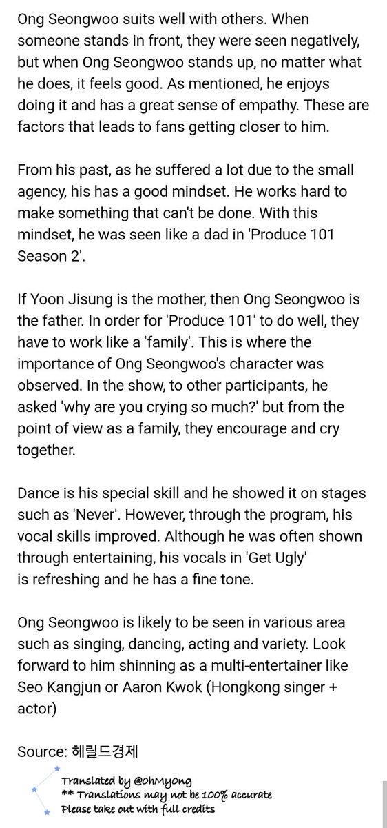 0hMy0ng's tweet photo. [ENG] NEWS: THE NEXT MULTI-ENTERTAINER ONG SEONGWOO https://t.co/Z2D3FAaQAR