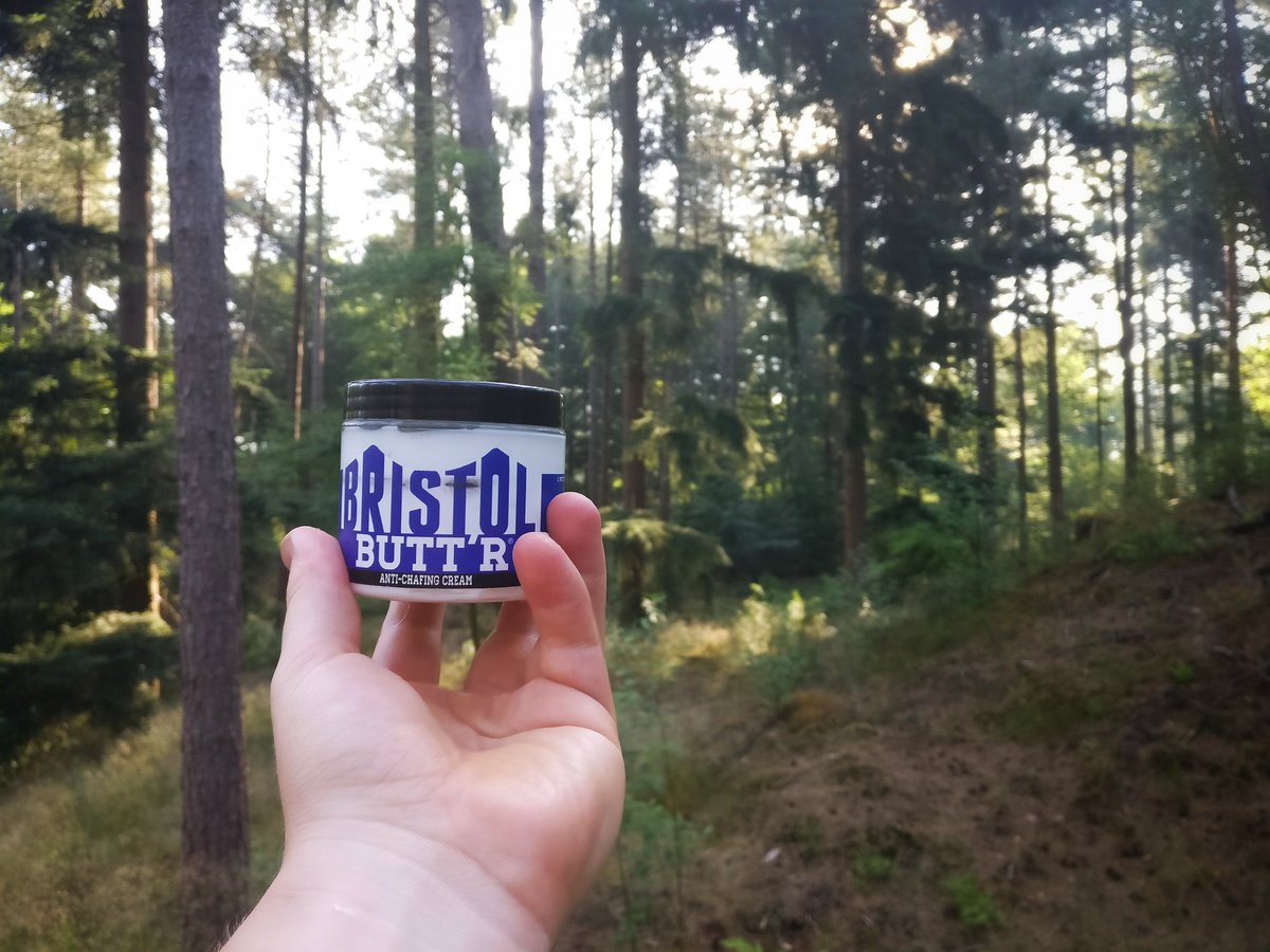 ghrowe's tweet photo. Day 2, 180 miles in to our cycle to Berlin, and @BristolBUTTR is seriously saving my ass (and more) https://t.co/BAGlrTEJhx https://t.co/U0YAOAzsMW