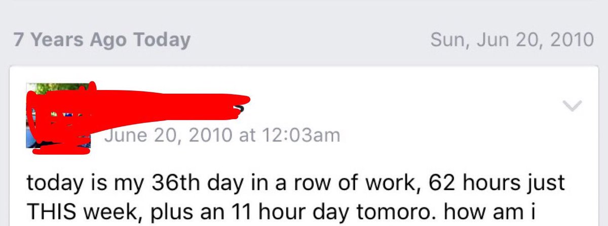 jelynbo's tweet photo. Timehop reminding me that I worked like a psycho 7 years ago too. No wonder why I'm so burnt out &amp; exhausted all the time 😴 https://t.co/ZEtTkmT42r