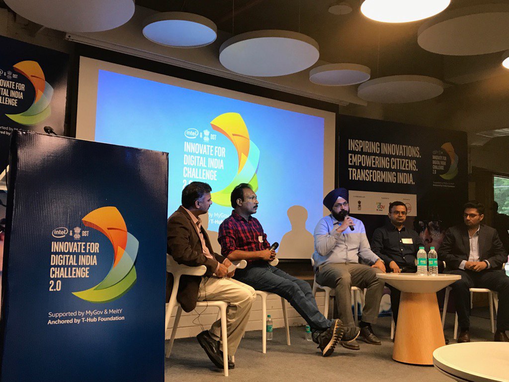 PrakashMallya's tweet photo. Startups sharing their perspectives #IFDIchallenge2 #THub #DigitalIndia #Intel https://t.co/WTh6SRHMvy