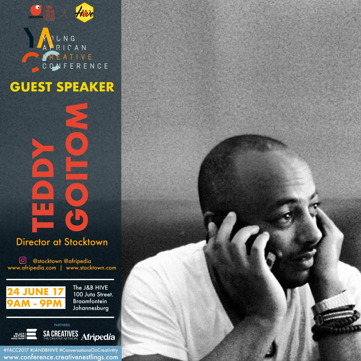 [Speaker Alert] Teddy Goitom of <a href="/stocktown/">Stocktown</a> <a href="/realafripedia/">Afripedia</a> will be at the #YACC2017 this Sat <a href="/hivejoburg/">The Hive Network - JHB</a>. Tickets bit.ly/YACCTickets