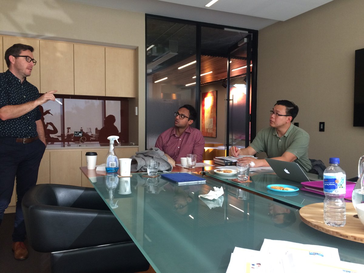 SparkCoLab's tweet photo. Graduate of @SUBiodesign and Medtech innovator, @abhinavramani, working with a group of #sparkees on needs statements and needs filtering https://t.co/pf3sVUqnEO