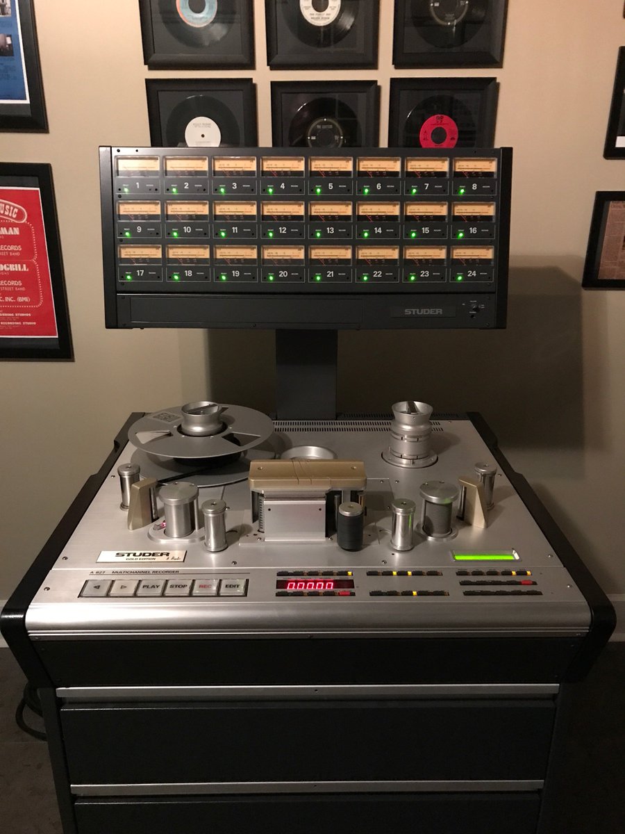#American #Recording #Studio's newest edition: #Studer #A827 Gold Ed. 2" #tape #machine.  #Wired with #AccuSound #SX8 Silver/copper #cable
