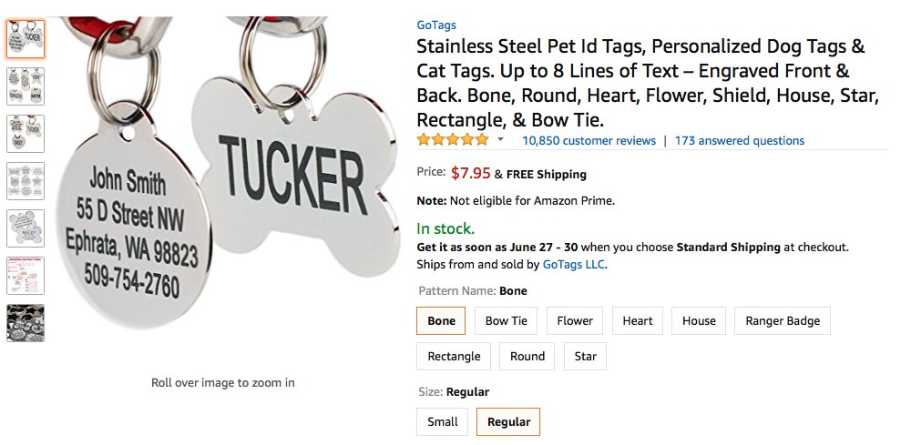makewagers's tweet image. Daily Deal, Stainless Steel Pet Id Tags, Personalized Dog Tags &amp;amp; Cat Tags ➡ amazon.com/gp/product/B00… 🔙 #Pets #Dogs #Cats #puppy #kitten RT💗
