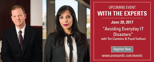 marissardasilva's tweet image. We're excited to be at @ABCMW_News to hear @AronsonLLC's #construction & #techrisk experts speak on "Avoiding Everyday #ITDisasters."