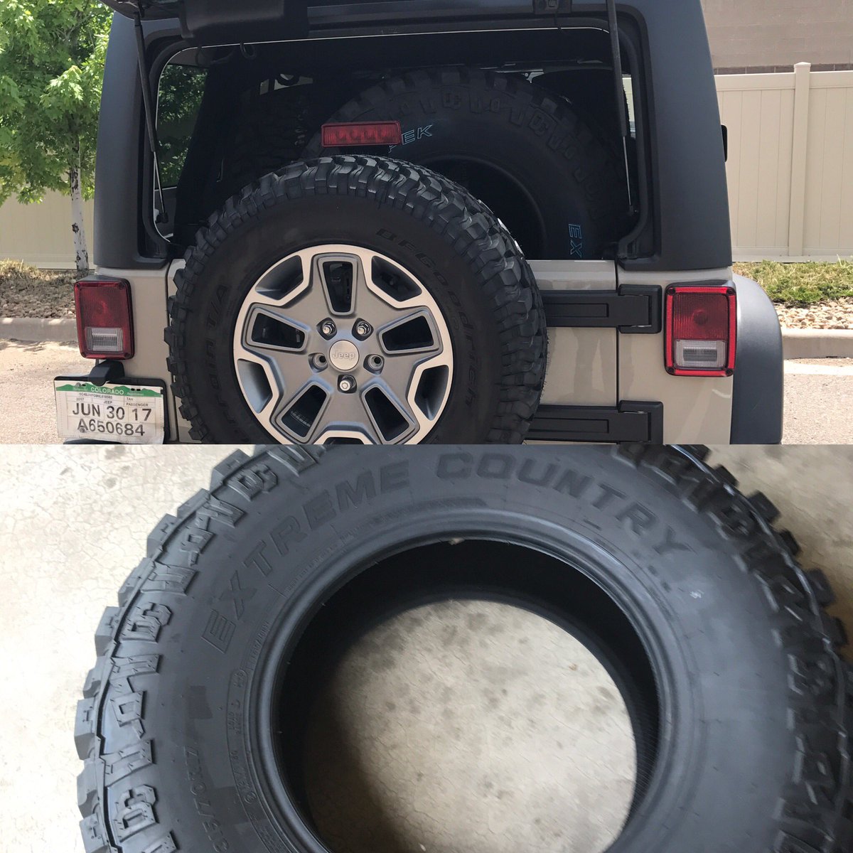 Managed to fit all 5 <a href="/DickCepekTires/">Dick Cepek Tires</a> in the back - barley. Today the mammoths get sole. <a href="/extremeterrain/">ExtremeTerrain.com</a>