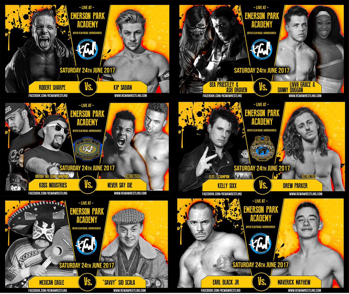 RCWAOfficial's tweet photo. Full match listing for this Saturday revealed - will you be joining us? https://t.co/HfmaAMjJgu