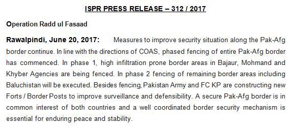 Pak taking measures for improving Pak-Afg bdr security including fencing, const of new forts & posts. Secure Bdr is in common interest.