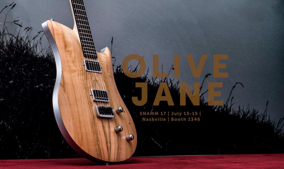 relishguitars's tweet photo. Wanna get you hands on our new Olive Jane? Visit us at @NAMMShow 2017 in Nashville! July 13 - 15, Booth 1346! #guitars #nammshow2017 https://t.co/Vz3IurqvYq