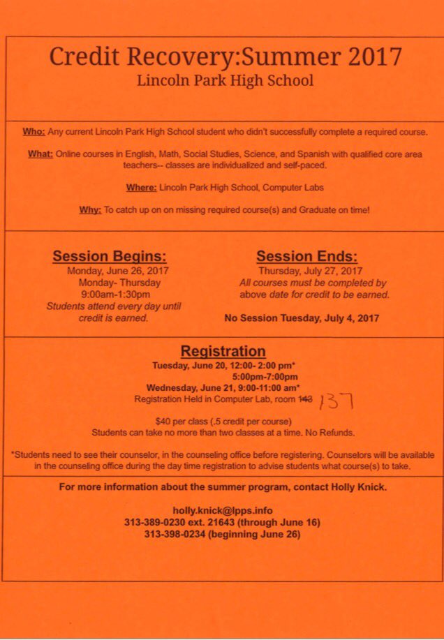 Lincoln Park HS tweet media