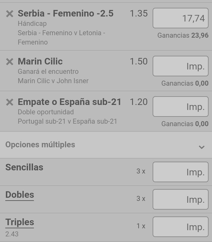 MultiOsky's tweet image. PICK COMBINADA CUOTA @2,43
EUROBASKET FEMENINO
ATP QUEENS
EUROPEO SUB21