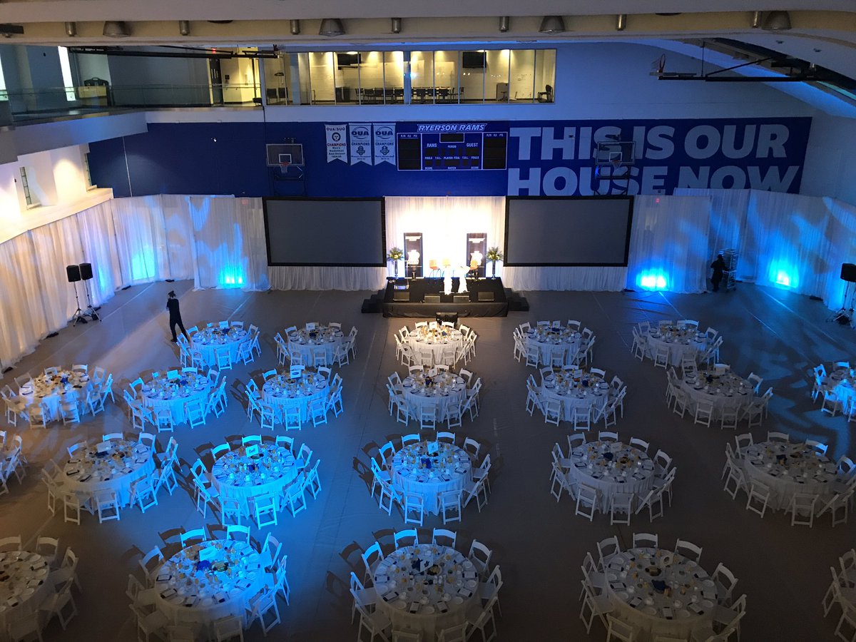 tmubold's tweet photo. Coca-Cola Court cleans up nicely! The first Excellence in Athletics Breakfast is almost underway. #weRrams https://t.co/356jKQJoCo