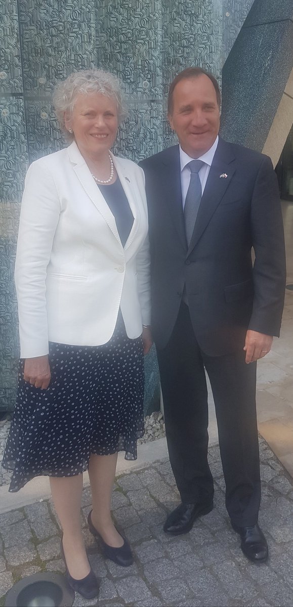 Trwa wizyta premiera Szwecji Stefana Löfvena w Polsce. Na zdjęciu premier i ambasador Szwecji <a href="/IngaEF/">Inga Eriksson Fogh</a>