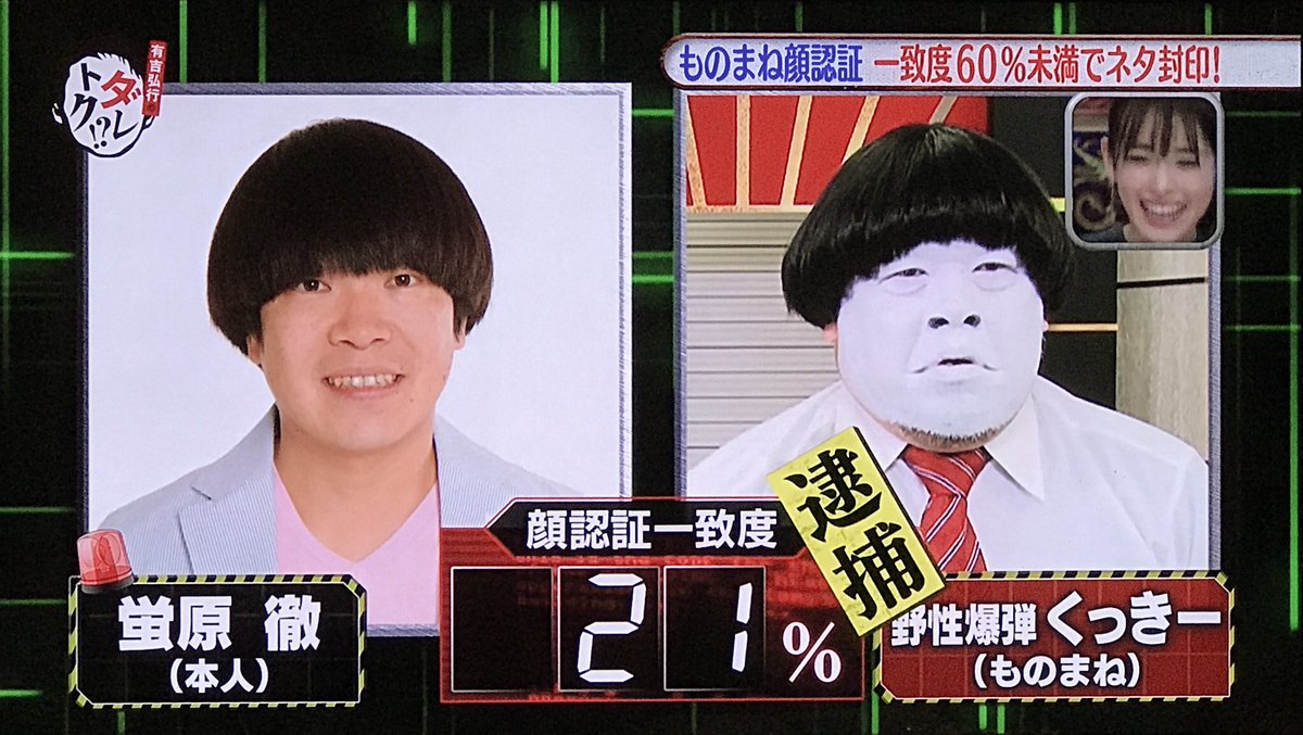 大福 くっきーの ホトちゃん 21 柴田理恵 14 千原ジュニア46 藤田にこるん 25 ザキヤマ 意外と似てるんだよねえ ダレトク