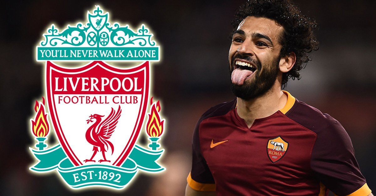 DeadlineDayLive's tweet photo. Mohamed Salah has flown to England to undergo a medical ahead of a club-record £40m move to Liverpool. (Source: Daily Mail) https://t.co/zvuy2XhoKz