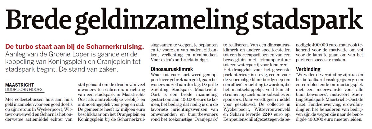 DesireeFlorie's tweet photo. Vandaag in #DeLimburger: bewoners ook zelf aan d slag vr nieuw stadspark tussen ANWB- en Torenflat. Enthousiasme vr #transitieMaastrichtOost https://t.co/aqzvEH0mzM