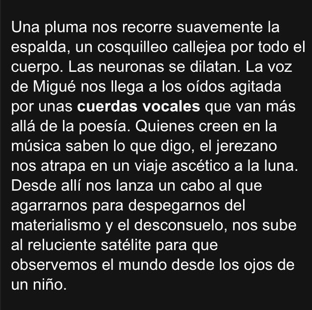 JuanKoJuan's tweet photo. Hace unos años escribí esto de ti. Alguien comentó: "No estuviste mucho aquí porque eras de otro mundo". Felicidades genio #MiguéBenitez ☪ https://t.co/TAuDVQaBUW