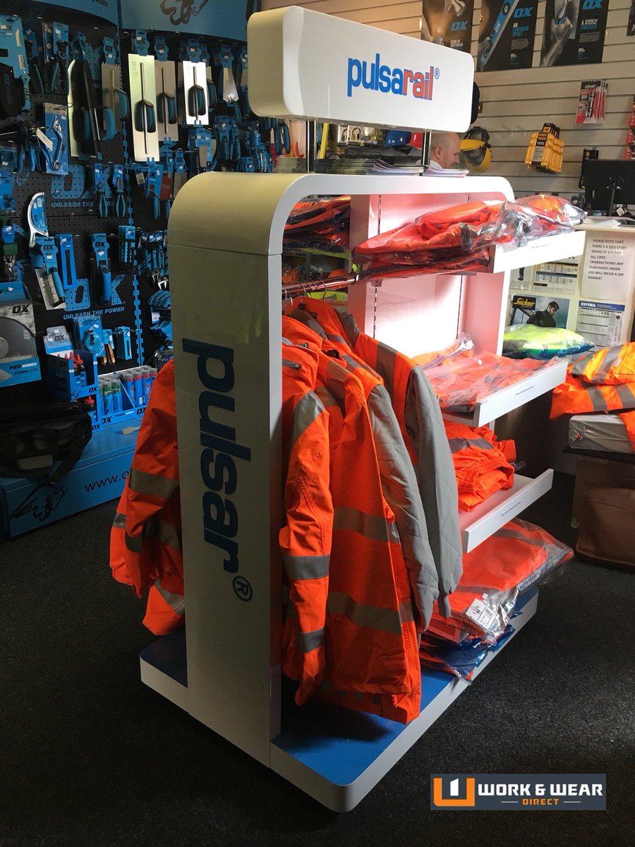PULSAR_UK's tweet photo. Work & Wear Direct install a PULSAR® display unit into their trade shop. #pulsaruk #pulsarail #pulsar #workwear #workandweardirect https://t.co/O03VTi5UwQ