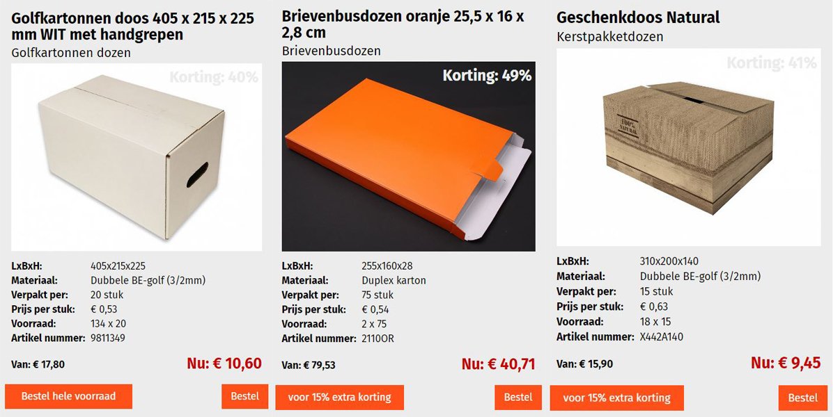 Dozen tegen dumpprijzen bij VerpakkingsOpruiming.nl
verpakking.nl/blog/162/dozen…