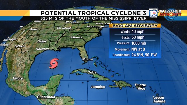 Here is the latest on Potential Tropical Cyclone 3 in the Gulf. Watch Local10 Meteorologist Julie Durda https://t.co/Px2axZFzrG