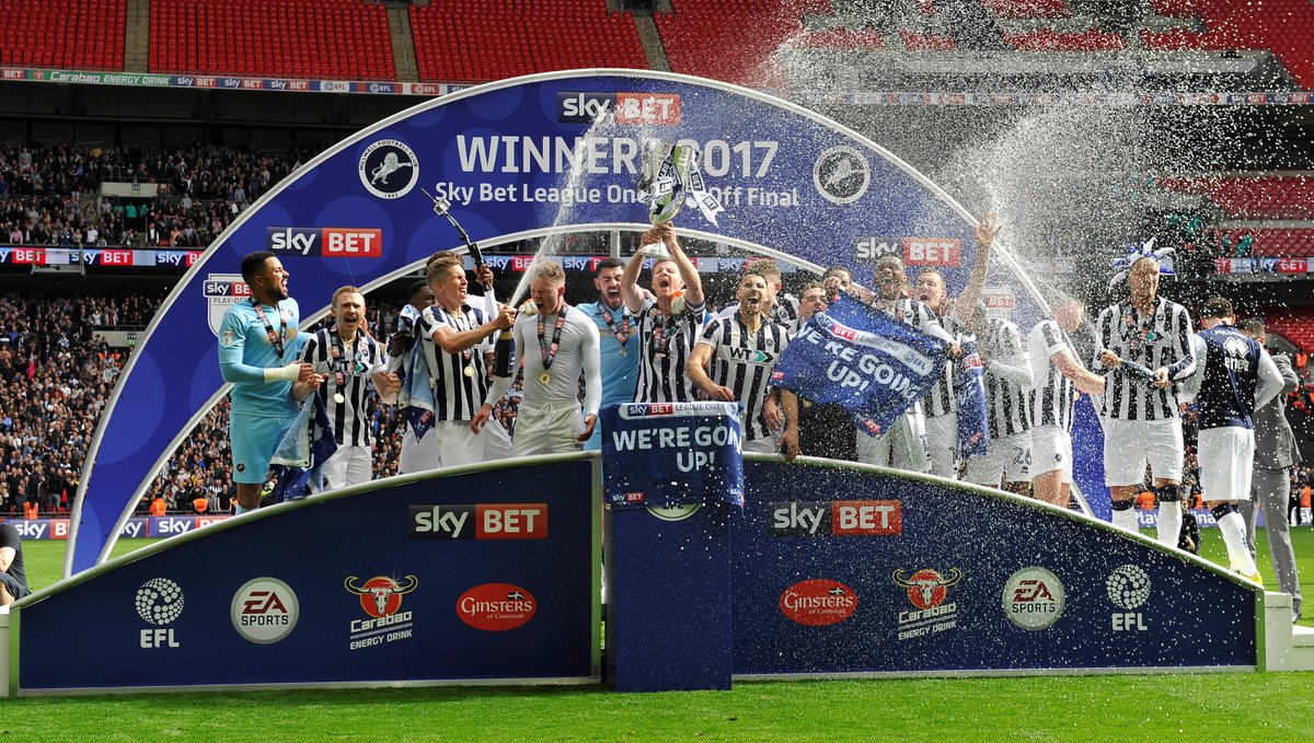 MillwallFC's tweet photo. 🎊🏆

ON THIS DAY: Just in case you forgot, one month ago today #Millwall sealed their promotion to the @SkyBetChamp! https://t.co/24wJ2NfQUK